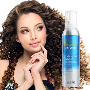 LUXLISS Private Label Coconut Oil Curl Volumizing Mousse Hair Styling Foam Mousse Manufacturer for Curly Hair Volume