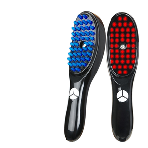 Kks Nanospray Hair Brush Red Blue LED Light Therapy Scalp Massage Device Prevent Hair Loss Dual Purpose for Medicine Massage