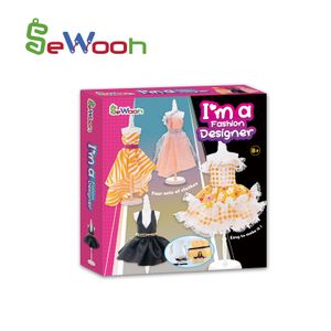 Fashion Design with Fabric Shapes Complete Fashion Design Sewing Kits for Children