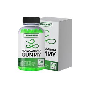 Lifeworth Sugar-Free Melatonin Sleep and Ashwagandha Gummies for Adults Vitamin Gummy Candy Not for Pregnant Women