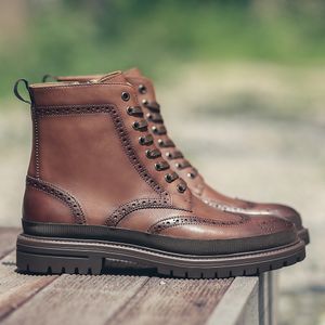 Custom Made Designer High Quality Men High Ankle Business Boots With Logo