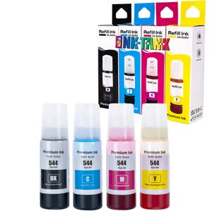 INK-TANK Tinta 544 T544 Premium Color Compatible Bottle Water Based Refill Inkjet Ink for Epson EcoTank L3110 L3150 Printer