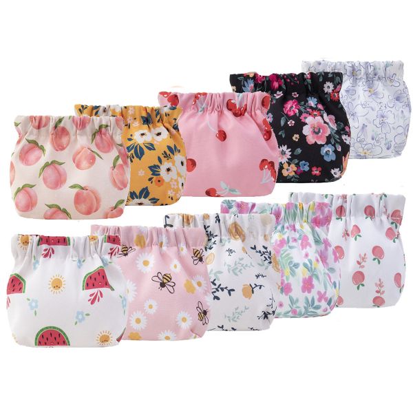 Custom Printed Logo Small Flower Cute Cosmetic Makeup Bag Shrapnel Automatic Closure Lipstick Mini Pouches Portable Coin Purses