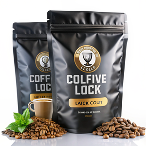 Wholesale Custom Resealable Stand up Pouches Packaging Bag with Degassing Valve Eco-Conscious Packaging for Coffee Blends