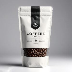 Low MOQ Custom Design Stand up Pouches with Zipper Lock Compostable Packaging for Organic Coffee Beans