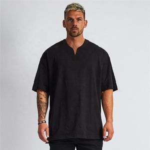 Fitness T Shirt US Size Custom Logo Sportswear Gym Oeversize Short Sleeve Men's Training Wear Sport T Shirt