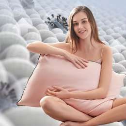 Mulberry silk Pillowcase with Silver ions infused, 100 natural silk pillow case