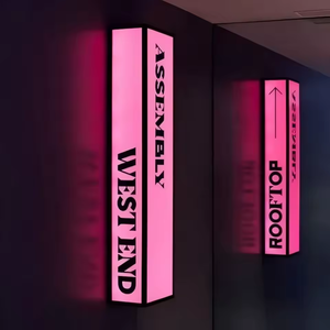 Customized Luminous Signboard Double-Sided Light Box Advertising Lightbox LED Lighting Sign Metal Outdoor Shop Store Display
