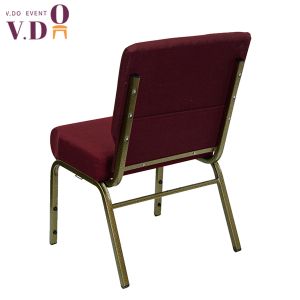 Wholesale Commercial-Grade Padded Stackable Steel Frame Theater Church Chairs with Interlocking System Ergonomic Comfort Design