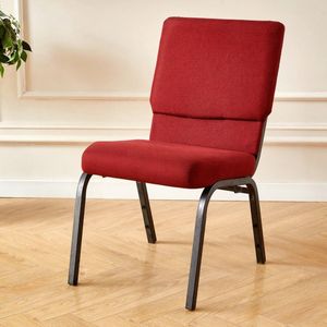 Stackable Steel Church Chair - Padded Seat for Auditorium, Hotel, Theater | Easy Storage, Comfort Design & Great Price