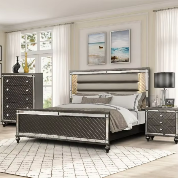 Factory Price Bedroom Household Wooden Bed Suite GMY50