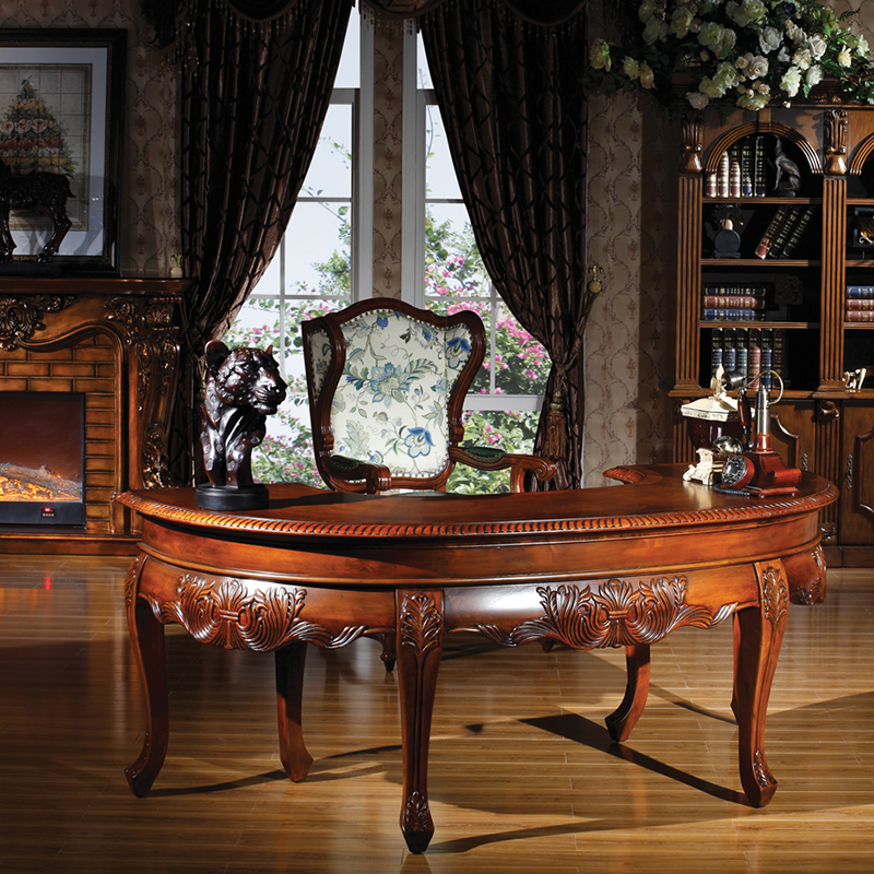 Study Room Luxury Antique Furniture Set Table Chair Set GH44