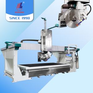 HUALONG HKNC-650J Bridge Saw and Waterjet 5 Axis Cnc Sawjet for Porcelain Stone Slabs  Kitchen Countertops Stone Cutting Machine