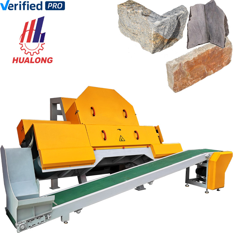 Hualong Machinery HLVS-1200 Cultured Stone Manufacturing Thin Veneer Saw Cut Brick and Cladding Stone Cutting Machine for Wall