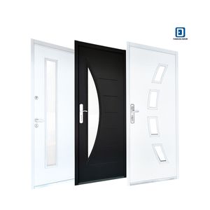 Modern Main Entry Steel Door Customized  Entrance Exterior Front Doors