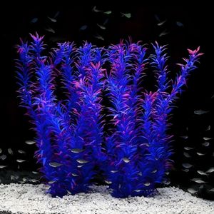 Ceramic Plastic Base Decorative Grass Aquarium Aquatic Plants Green Plant Ornaments