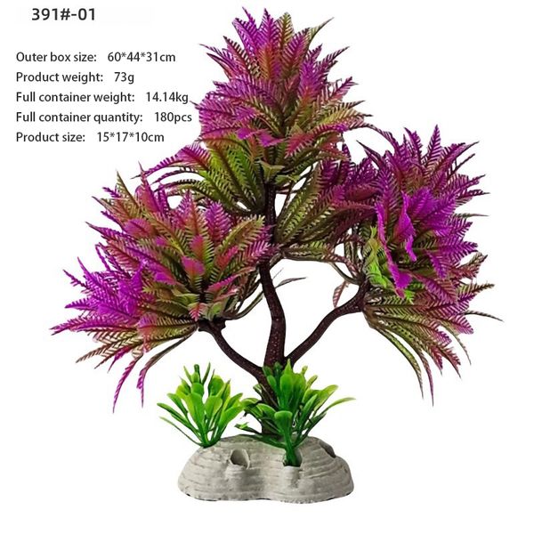 Best Selling Wholesale New Aquatic Plants Ceramic Resin Base Aquarium Decorations Small Trees Aquatic Plants