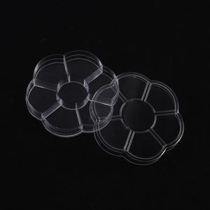 21867 Flower Shaped clear Plastic Storage Box, Jewelry/Sewing Tool Boxes, Clear Plastic Storage Box in Flower Shape 7spaca