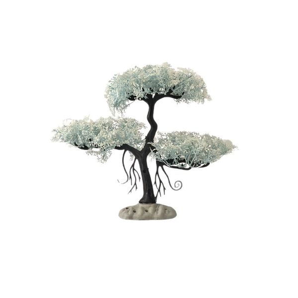 Aquarium Aquarium Landscaping Decorations Aquarium Ornaments Simulation Water Plants Snowflake pink Welcome Pine Potted Bonsai