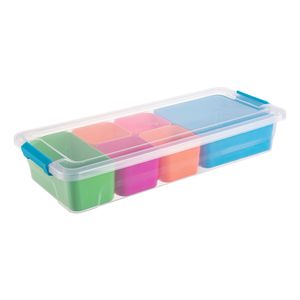 29690 8-Compartment Colorful Plastic Food Fruit Storage Bin Injection Lids for Candy Jewelry Toys Organizer Bead Storage Box