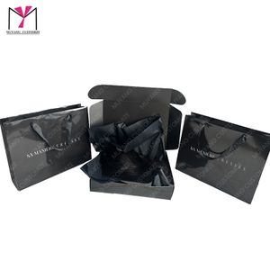 Hot Sale  Glossy   Bundled Hair Extension Wig Packaging Box  and Hand  Bag  Can Be Customized
