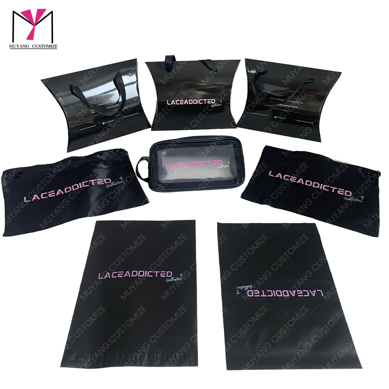 Custom Shipping Mailing Bag Logo Printing Biodegradable Poly Mailer Bags For Clothes hair wig