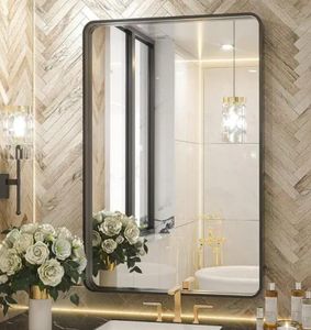 Modern Makeup Mirror Metal Frame Bathroom Vanity Mirror Anti-rust Wall Hanging Decor Mirrors