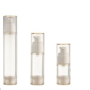 All Plastic AS Bottle Transparent Cosmetic Airless Pump Bottle