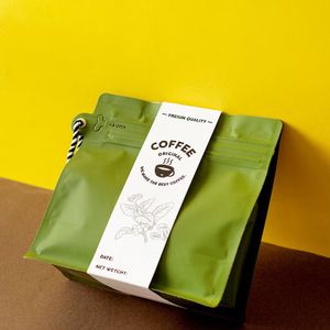 Wholesale Custom Logo Coffee Pouch Aluminum Foil Zipper Stand up Colored Smell Proof Dry Food Packaging Bag