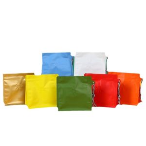 Wholesale Coffee Pouch Aluminum Foil Zipper Stand up Colored Smell Proof Dry Food Packaging Bag