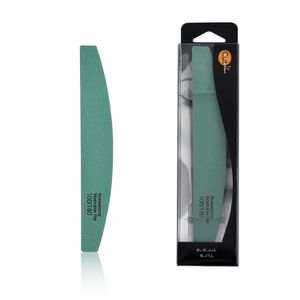 Ready to Ship Washable Professional Durable Double Side 100/180 Emery Board Zebra Half  Moon Nail File