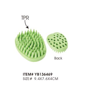 TPR Pet Grooming Products Dog Bath Brush Dog Hair Brush Cat Shower Brush with Soft Long Needles