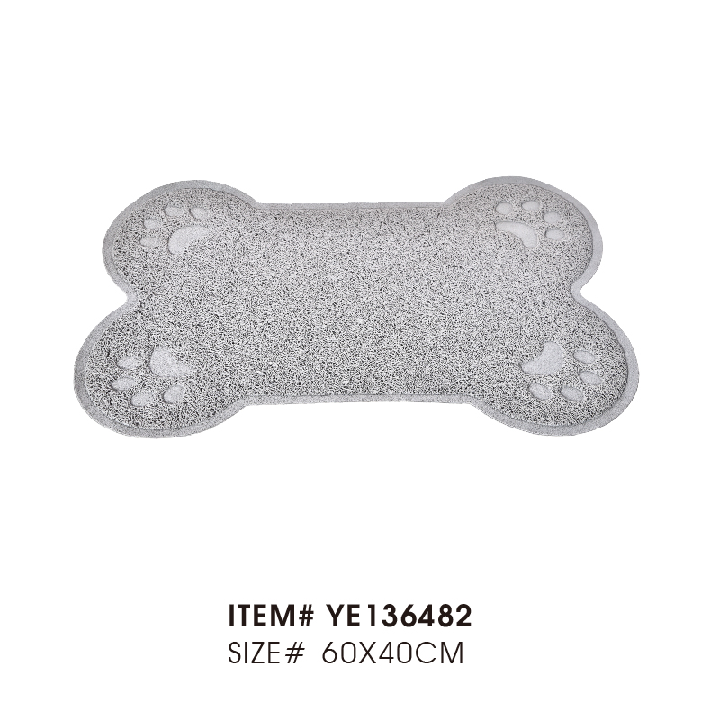 Customized Colors Sizes Waterproof Anti-skid Large Size PVC Pet Food Bowl Mat Litter Pad