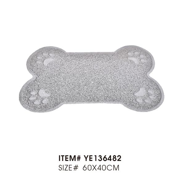 Customized Colors Sizes Waterproof Anti-skid Large Size PVC Pet Food Bowl Mat Litter Pad