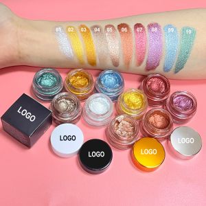Waterproof Long-lasting Private Label Metallic Shimmer Duochrome Cream Glitter Single Eyeshadow Pigment