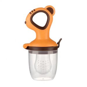Silicone Baby Nibbler Feeder BPA-Free Fresh Food and Milk Nipple Animal Design Kids Nipple Feeder for Frozen Fruit
