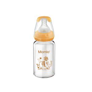 Hot Wholesale Elephant Red 120mL/4.1oz Baby Bottle BPA Free Silica Gel Standard Biberon Infant Feeds Milk Animal Pattern