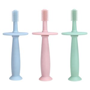 Ready to Ship Manual Kids 360 Toothbrush Soft Bristle Oral Care Cleaning Silicone Baby Training Toothbrush for 6-18 Months