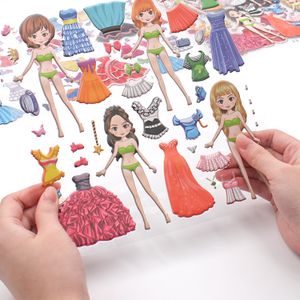 Dress up Sticker Girl Dress up Clothes Stickers Toys Fashionista Make up Dress up Book for Kids Party Favors Rewards Art Craft
