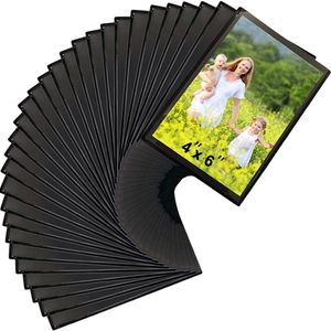 Custom Photo Frame Fridge Magnet Magnetic Picture Holder Black Frame for Refrigerator Home Office Wall Locker Decor
