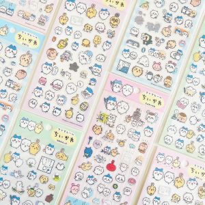 Chiikawa Small Eight Jiyi PVC Self-Depreciating Bear Stickers Cute Vinyl Decorative Wall Decals