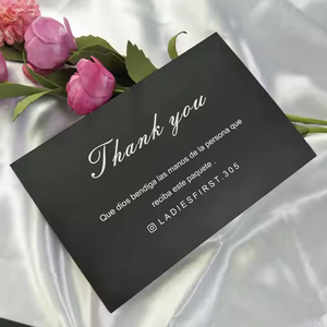 YALONG Wholesale Custom Greeting Card UV/Laser Silver Logo Paper Greeting Card Thank You Card for Small Business