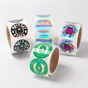 YALONG Wholesale Sticker Custom Round Stickers Paper Vinyl Adhesive Waterproof Sticker Label Printing logo