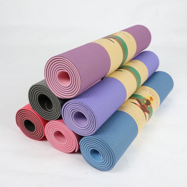 Yuanhua Factory Price Eco-Friendly Thick TPE Yoga Mat Non-Slip Customized Bulk Mat with Logo Available Thickness 5mm 6mm 10mm