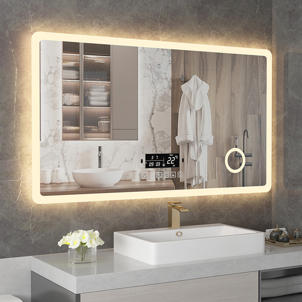 ETL Frameless Bathroom Wall Mirrors with LED Lighting Glass Mirror