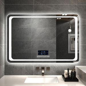 Customize Hotel Anti-fog Smart Bath Mirror Wall Mounted Bathroom Mirror ETL 5mm Copper Free Silver Mirror