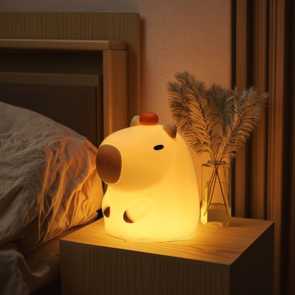 Baby Cute Silicone Sheep Light Gift Night Lamp Led Silicone Night Lighting Lamps Home Decor Night Light for Bedroom