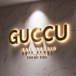 Custom Business Sign,Custom Backlit Sign,3D Logo Signs,Beauty Salon Sign for Wall Logo Signage