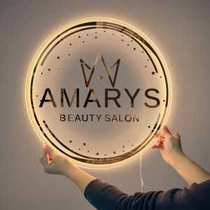 3D Acrylic Backlit Business Sign,Salon Logo Sign,Acrylic Sign,Acrylic Backlit Sign,3D Logo BACKLIT Sign