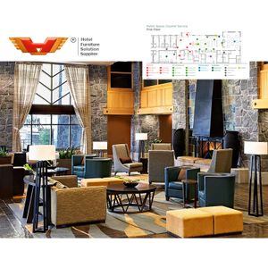 Manufacturers Supply Luxury Western Style VIP Lounge Area Guests Sofa Hotels Lounge Seating Furniture Chaise Lobby Sofas